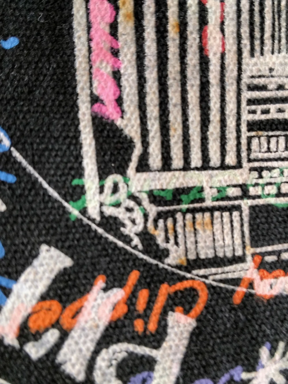 Pittsburgh Skyline Graphic Tote - Black with Rainbow Script - Picture 7 of 8